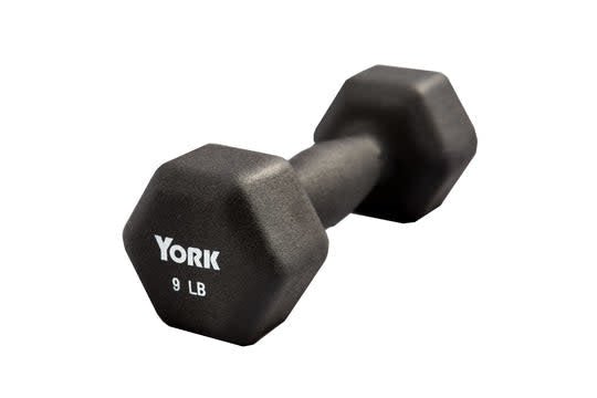 York Hex Neoprene Dumbbell Weights York Barbell 9LB  