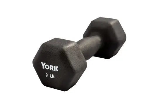 York Hex Neoprene Dumbbell Weights York Barbell 9LB