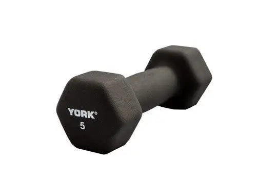 York Hex Neoprene Dumbbell Weights York Barbell 5LB