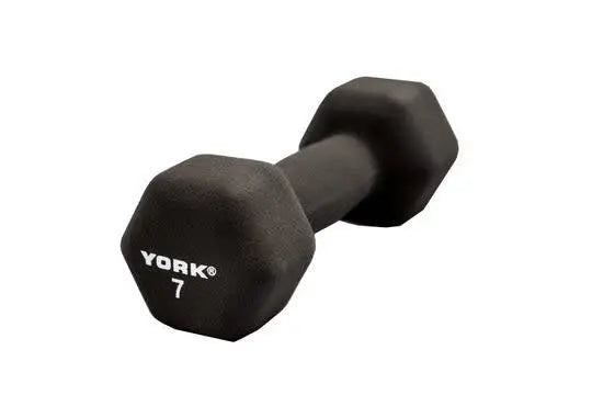 York Hex Neoprene Dumbbell Weights York Barbell 7LB