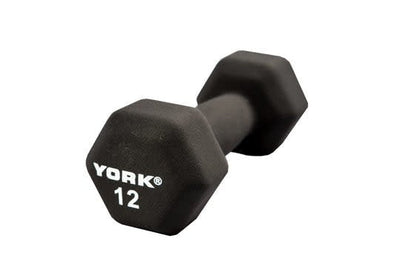 York Hex Neoprene Dumbbell Weights York Barbell 12LB  