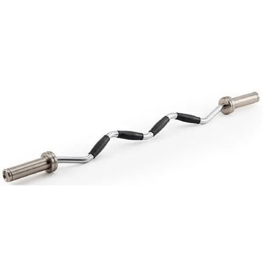 York International Olympic EZ Curl Bar w/ Rubber Grips Strength &amp; Conditioning York Barbell