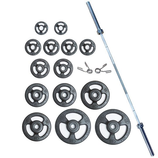 York ISO Grip Olympic Plate Set - 300lbs Weights York Barbell   