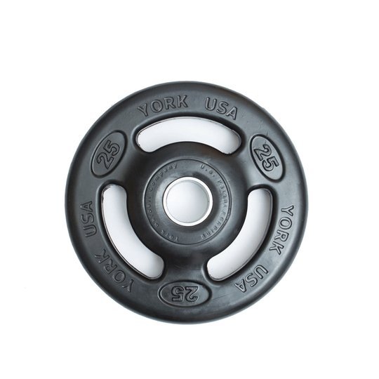 York ISO Grip Rubber Encased Olympic Plates Weights York Barbell