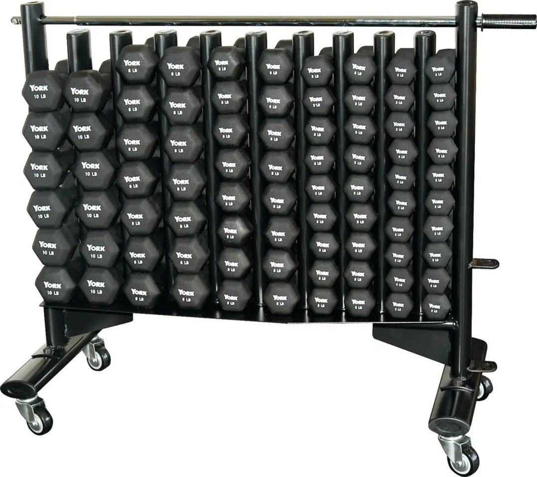 York Neoprene Hexagon Fitbell Club Pack with Rack Storage York Barbell