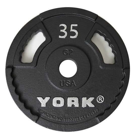 York Olympic Plates - G2 Cast Weights York Barbell   