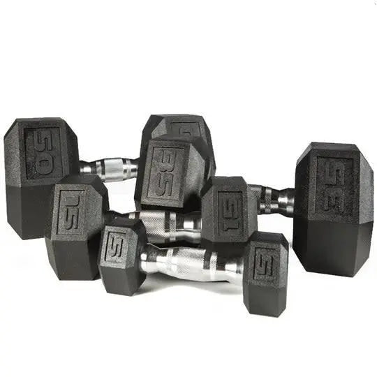 York Premium PVC Set 5-50lbs Set w/Chrome Ergo Handle Weights York Barbell