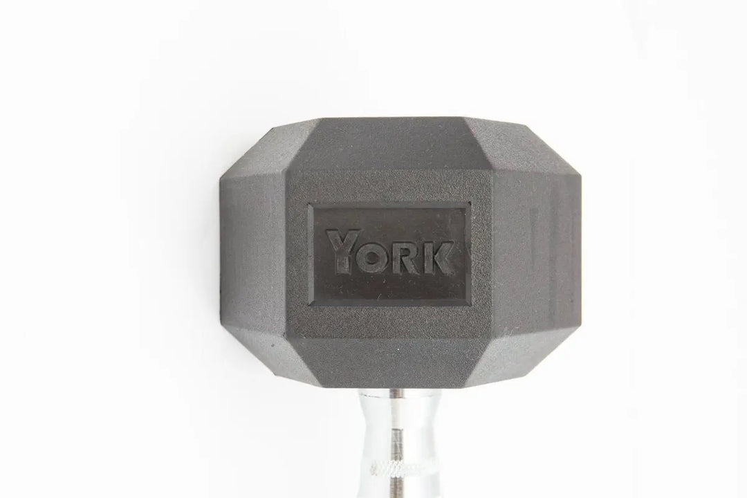 York Pro Rubber Hex Dumbbell Weights York Barbell