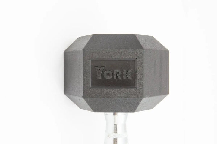 York Pro Rubber Hex Dumbbell Weights York Barbell