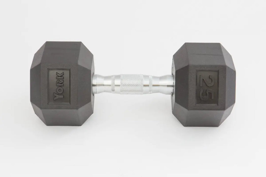 York Pro Rubber Hex Dumbbell Weights York Barbell
