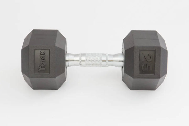 York Pro Rubber Hex Dumbbell Weights York Barbell