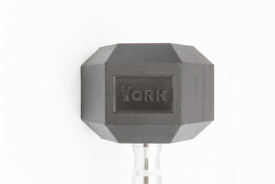 York Pro Rubber Hex Dumbbell Weights York Barbell   