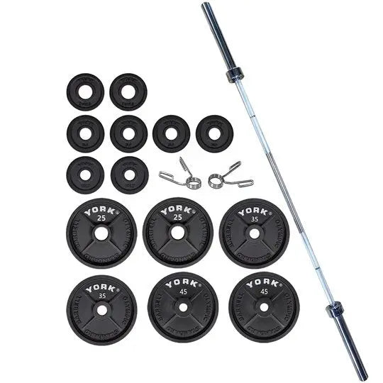 York Standard Olympic Plate Set - 300lb Weights York Barbell