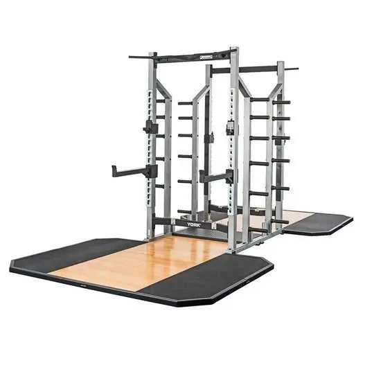 York STS Double Half Rack -Silver Strength York Barbell