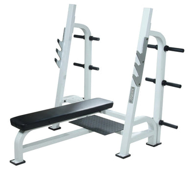 York STS Olympic Flat Bench w/Gun Rack Commercial York Barbell