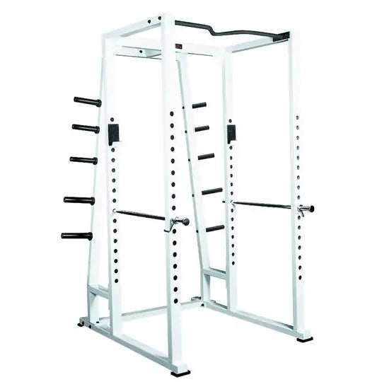 York STS Power Rack w/ Weight Storage - Silver Strength York Barbell
