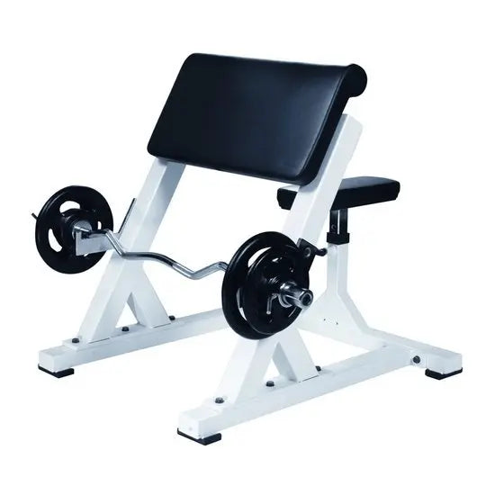 York STS Preacher Curl Bench - White Strength York Barbell