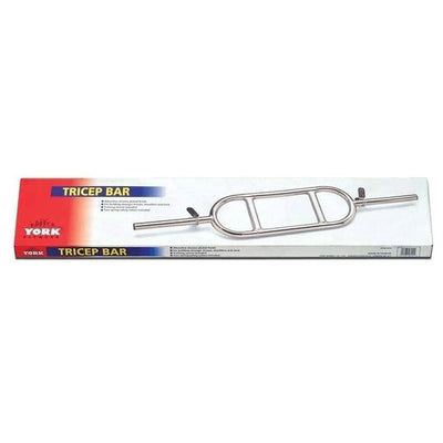 York Tubular Tricep Bar w/ Spring Collars Strength & Conditioning York Barbell