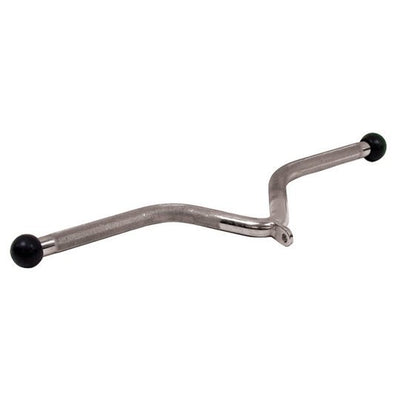York "V" Shape Chrome Bar w/ Rubber Ends - 43" Strength York Barbell