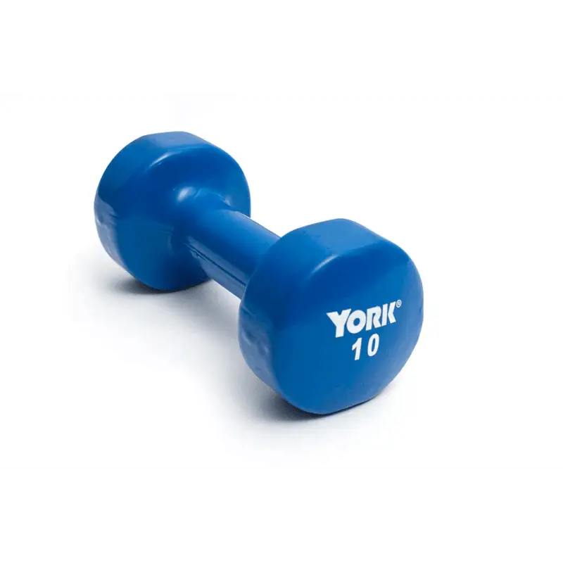 York Vinyl Dipped Dumbbell Weights York Barbell 10 LB