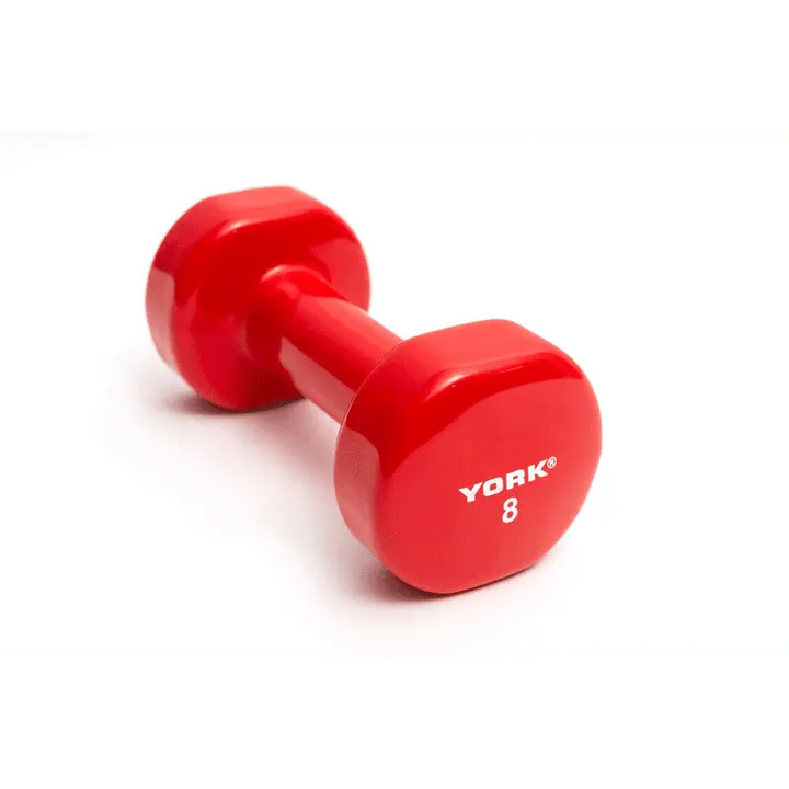 York Vinyl Dipped Dumbbell Weights York Barbell 8 LB