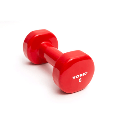 York Vinyl Dipped Dumbbell Weights York Barbell 8 LB