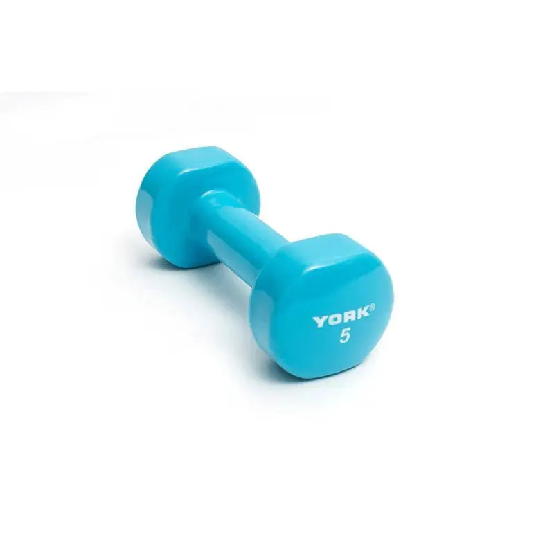 York Vinyl Dipped Dumbbell Weights York Barbell 5 LB
