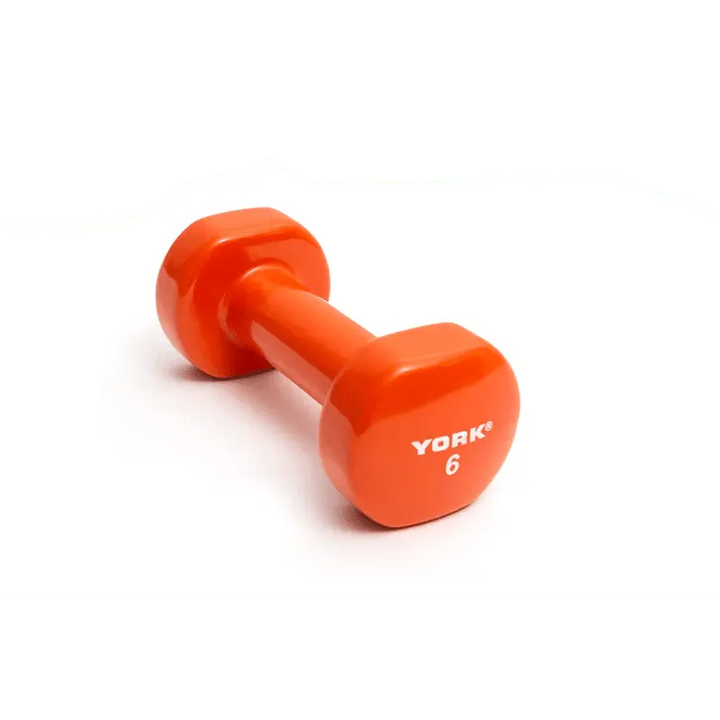 York Vinyl Dipped Dumbbell Weights York Barbell 6 LB