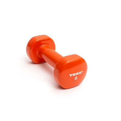 York Vinyl Dipped Dumbbell Weights York Barbell 6 LB