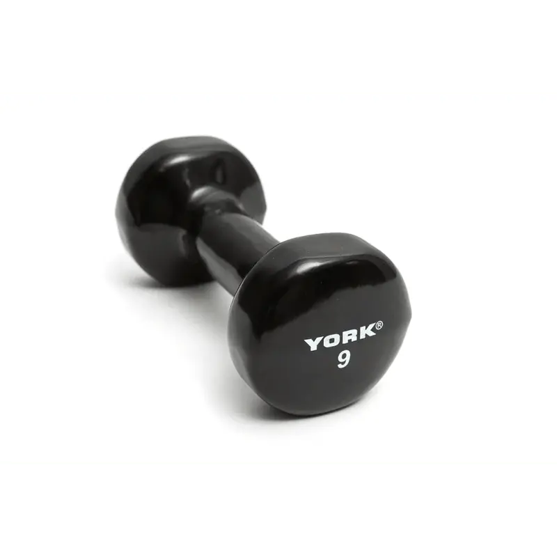 York Vinyl Dipped Dumbbell Weights York Barbell 9 LB