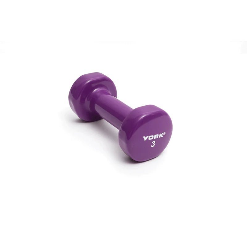 York Vinyl Dipped Dumbbell Weights York Barbell 3 LB