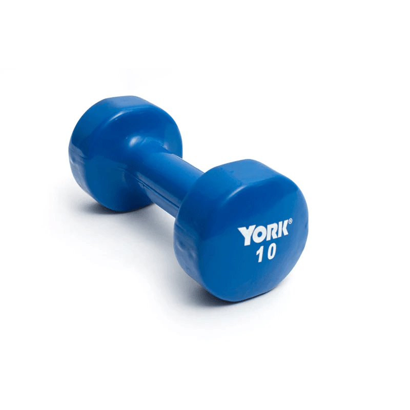 York Vinyl Dipped Dumbbell Weights York Barbell 10 LB  